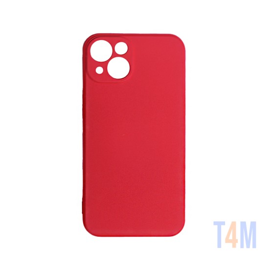 Funda de Silicona Suave para Apple iPhone 14 Rojo